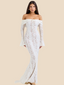 Alissa | Women’s Bell-Sleeve Ivory Lace Off-Shoulder Maxi Dress