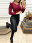 Daisy | High-Waist Faux Leather Leggings with Zipper Pants