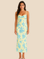 Chloe | Women’s Sleeveless Yellow Slim-fit Maxi Dress
