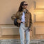 Grace | Women’s Suede Jacket with Tailored Fit an Button Closure