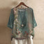 Annie | Vintage Floral O-Neck Blouse