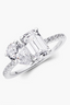 Alexis | Sleek Emerald & Pear Cut Pavé Ring
