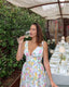 Princess | Women’s Floral Midi Dress with V-Neckline
