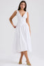Princess | Women’s Floral Midi Dress with V-Neckline