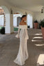 Alissa | Women’s Bell-Sleeve Ivory Lace Off-Shoulder Maxi Dress