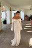 Alissa | Women’s Bell-Sleeve Ivory Lace Off-Shoulder Maxi Dress