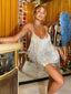 Elara | Sequin Mini Dress with Fringe Tassels and Spaghetti Straps
